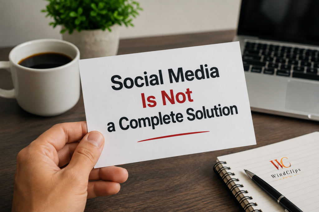 Social media is not a complete solution for a business's online presence